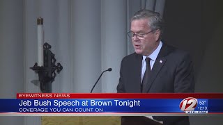 Jeb Bush delivering speech at Brown University [upl. by Aramac]