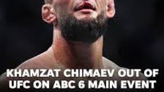 Khamzat Chimaev out of UFC main event vs Whittaker with illness [upl. by Toback]