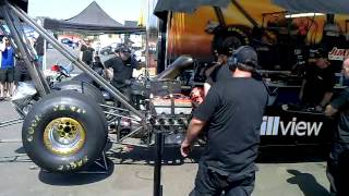 Top Fuel warm up and idle Loud one [upl. by Dyanne877]