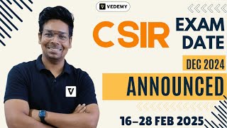 Urgent Update  CSIR Dec 2024 Exam Dates are Out  Exam Date1628 Feb  By Virendra Singh [upl. by Tavi]