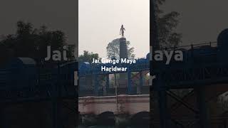 Ganga Maya Haridwa  Sadhu Statue located above 50 feet height  Har Har Mahadev [upl. by Vida]