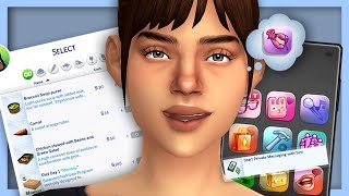 10 simple phone mods my sims use for better gameplay ✦ therapy food delivery activities more [upl. by Sumahs]