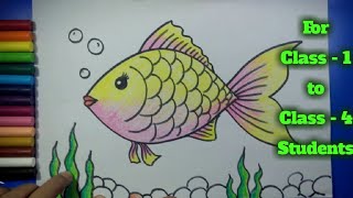 Easy Fish Drawing [upl. by Eirual]