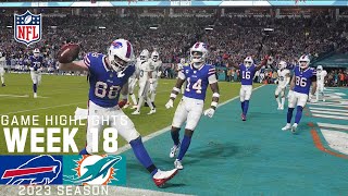 Buffalo Bills vs Miami Dolphins  2023 Week 18 Game Highlights [upl. by Killoran517]