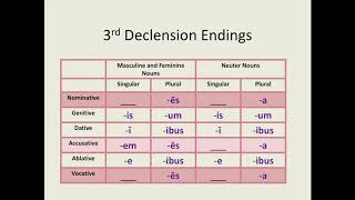 Latin for Beginners Lesson 12 Third Declension Nouns [upl. by Enoob953]