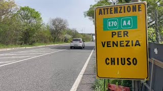 Chiuso lo svincolo autostradale a Sistiana 4 mesi di stop [upl. by Salsbury]