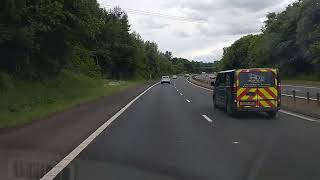 Lane Hogging Idiot Forced Undertaking M9 West Lothian Scotland UK [upl. by Ettevi]