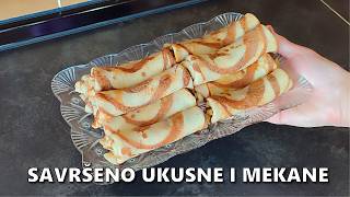 Kako napraviti SAVRŠENE PALAČINKE Pogledajte ovaj recept 🍫🥞 [upl. by Ahsiem]