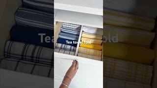 Quick and easy way to organize tea towels xx kitchen organization home [upl. by Eceinwahs]