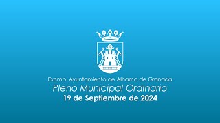 Pleno Municipal Ordinario 19 de septiembre de 2024 [upl. by Jennifer]