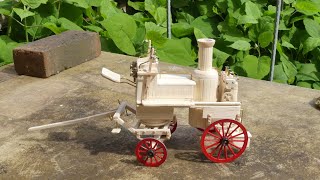 Matchstick Modelling Horse Drawn Fire Engine [upl. by Enneira]