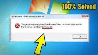 The Dynamic link library KERNEL32dll in Windows 7  How To Fix Error Entry Point Not Found ✅ [upl. by Damarra141]