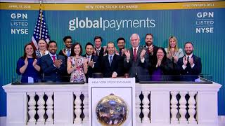 Global Payments Rings NYSE Opening Bell 2018 [upl. by Ansilme867]