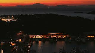 Sunset Luxury Gucci amp Louis Vuitton Stores in Astir Marina Vouliagmeni  Aerial Drone Tour [upl. by Ellingston]