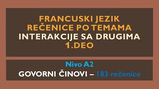 FRANCUSKI JEZIK 10 2024 Govorni činovi  Interakcije po temama NIVO A2  1 DEO [upl. by Steddman717]