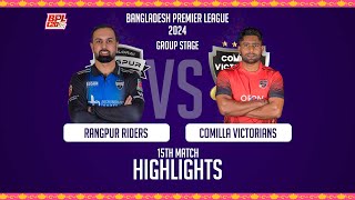 Comilla Victorians vs Rangpur Riders  Highlights  15th Match  Season 10  BPL 2024 [upl. by Emmey]