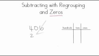 AdaptedMind Math  Subtracting with Regrouping and Zeros Lesson [upl. by Orabla]