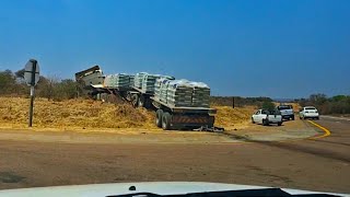 Truck accident on the R511 outside Brits in South Africa [upl. by Nnovahs]