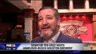 ICYMI on KRIV Sen Cruz Tours Anheuser Busch Houston Brewery Thanks Them for Hurricane Harvey Help [upl. by Aissilem]