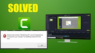 unable to start camtasia editorinterop dll windows 10 [upl. by Uttica]