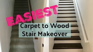 Stair Makeover EASY Remodel DIY [upl. by Magda368]