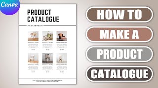 How to make a Product Catalogue in CANVA  Product Brochure  Flyer [upl. by Maroj]