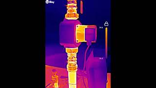 Circulating pump of home heating system in themal camera infiray thermalcamera [upl. by Nyraf227]