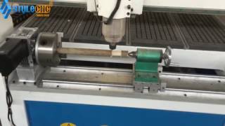 STYLECNC 1325 4 axis rotary cnc router machine [upl. by Eynenihc]