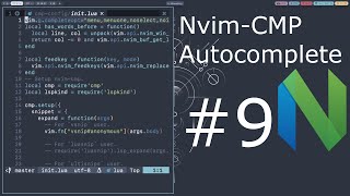 Autocomplete with nvimcmp  Neovim Lua From Scratch 9 [upl. by Zuliram]