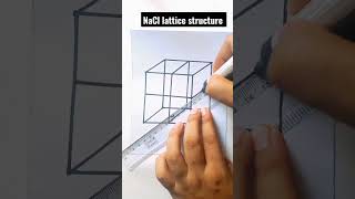 NaCl crystal structure draw easy shorts viral structure chemistry drawing shortvideo [upl. by Zizaludba278]