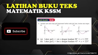 BAB 6 NISBAH DAN FUNGSI TRIGOmatematik LATIH KENDIRI 62ano1amp2 [upl. by Netsud]