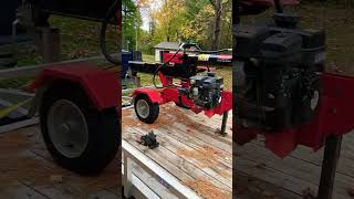 How to Move The Wood Splitter trailer diy diyhomemaintenance John Deere 1025R wood splitter [upl. by Allisirp]