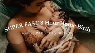 BIRTH VLOG Raw amp Real 3 Hour Water Birth Vlog  42 Weeks  Unmedicated Home Birth  Rainbow Baby [upl. by Doowrehs]