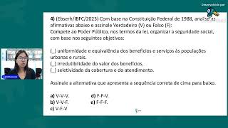 TUDO sobre Seguridade social  arts194 e 195 CF88  Aula completa  questões Banca IBFC [upl. by Crispin]