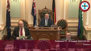 Michael Crandons Petitions tabled at the Queensland Parliament August 2024 [upl. by Adihsar]