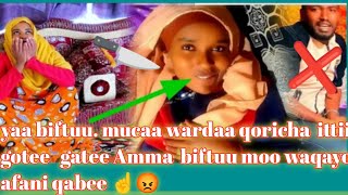 🤬 biftuu Afaani qabatee muca wardaa qoricha ittii gotee gatee ☝️ [upl. by Halonna192]