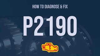 How to Diagnose and Fix P2190 Engine Code  OBD II Trouble Code Explain [upl. by Akahc]