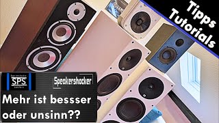 Verschiedene Lautsprecher  Subwoofer an einem Verstärker anschließen im Raum kombinieren Sinnvoll [upl. by Tay]