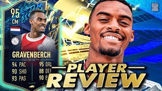 95 TEAM OF THE SEASON GRAVENBERCH PLAYER REVIEW TOTS GRAVENBERCH  FIFA 22 Ultimate Team [upl. by Erbe653]