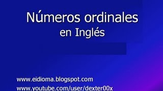 Números ordinales en ingles  vocabulario básico con pronunciación [upl. by Riesman515]