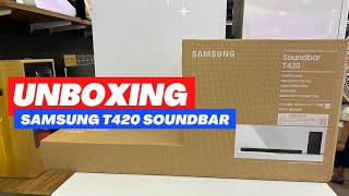 UNBOXING Samsung T420 Soundbar [upl. by Holland]