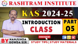 Introduction Class  Nanjunda Gowda Sir  Part 05 [upl. by Ahsiekan]