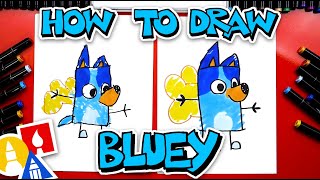 How To Draw Bluey From The Dragon Episode [upl. by Cleve]