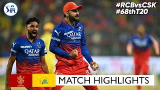 Chennai Super Kings Vs Royal Challengers Bangalore IPL Match 68 Highlights 2024  CSK VS RCB IPL [upl. by Eugirne]