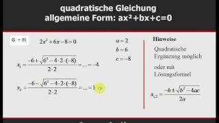 Quadratische Gleichungen © wwwmathevideocom [upl. by Arakawa278]