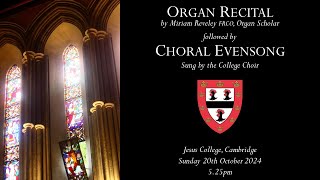 Organ Recital and Choral Evensong – 201024 [upl. by Amalee]