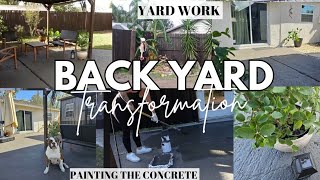 Small home transformation  Painting my patio and yard work Home improvements [upl. by Ymerrej]