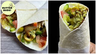 Falafel Wrap Recipe  Breakfast Recipe  Falafel sandwich wraps  Butterbuds [upl. by Zurek]