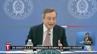 Mario Draghi quotEscludo mio impegno politico nel 2023 Rimpasto di governo No la squadra è [upl. by Yelloh]