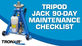 Aircraft Tripod Jack 90Day Maintenance Checklist  Tronair [upl. by Eatnahs855]